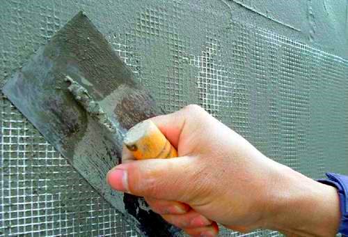 Construction effect of wall mesh fabric