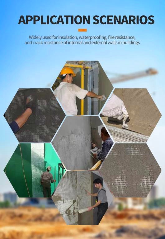 Construction site of mesh cloth